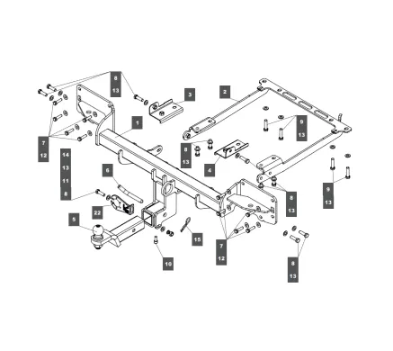 Фаркоп Baltex для Land Rover Range Rover L405 2013-2024-0
