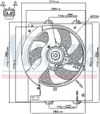 NISSENS 85267. Вентилятор охлаждения Rover 25/45 1.4/1.6i 99