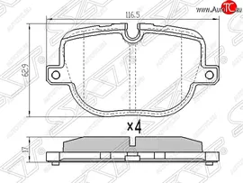 Колодки тормозные SAT (задние) Land Rover Range Rover 3 L322 - Range Rover Sport 1 L320