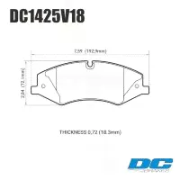 Колодки тормозные DC1425R18 DC brakes Street HD+, передние RANGE ROVER SPORT; IV; колесо 19"